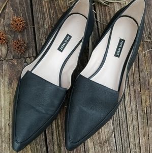 Nine West Ballet Smoking Flats Black Leather